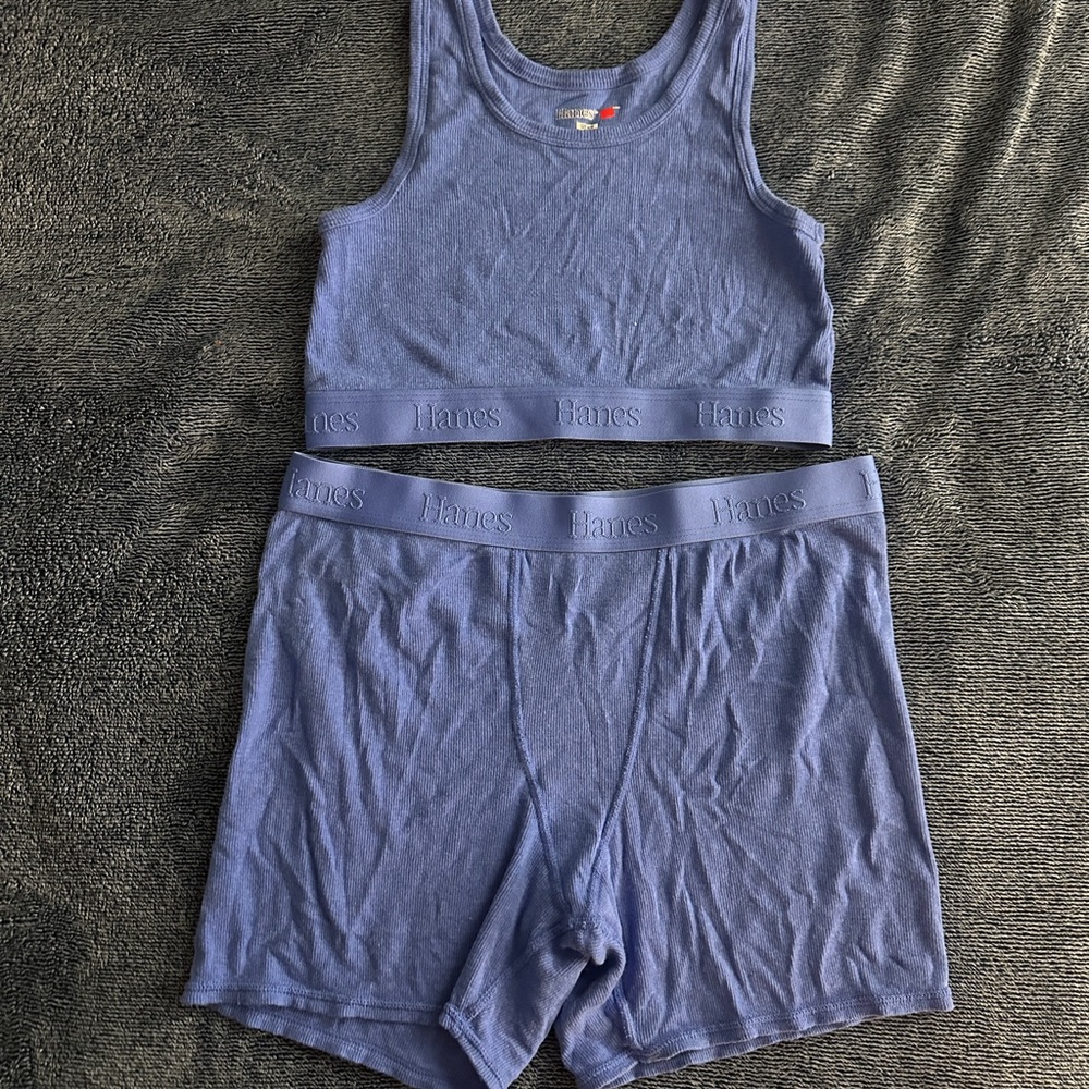 Hanes Women's Soft Blue Pajama Set